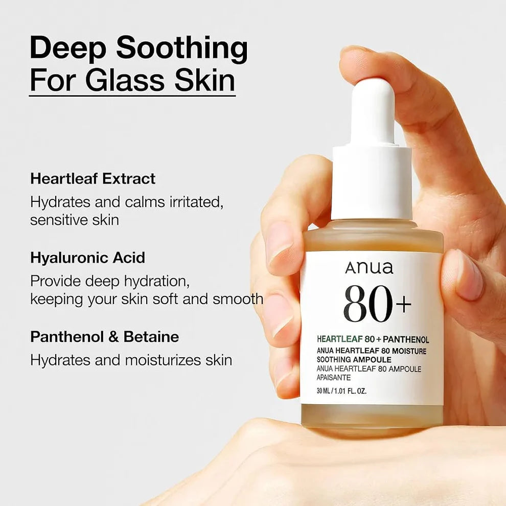 Anua Heartleaf 80% Moisture Soothing Ampoule 🌿